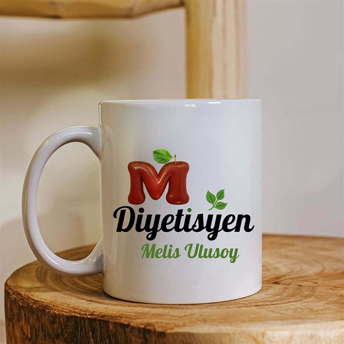 Diyetisyen Tasarımlı Kişiye Özel Porselen Kupa