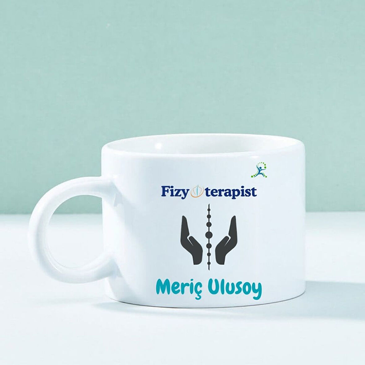 Kişiye Özel Fizyoterapist Temalı Motto Kahve Fincanı – Mesleğe Özel Şık Tasarım