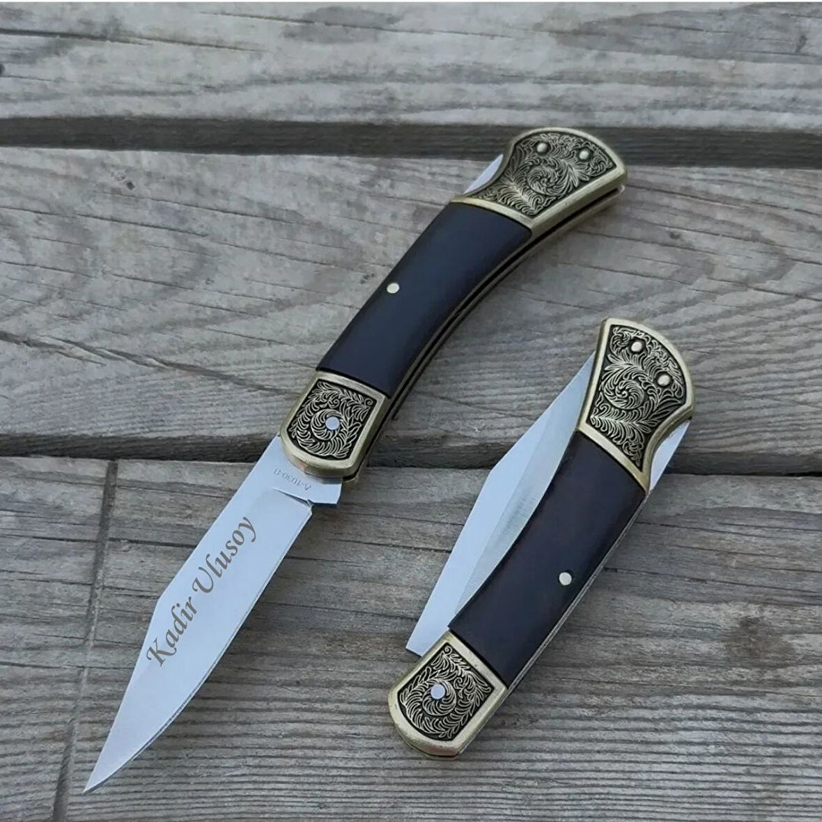 Kişiye Özel  Ahşap Saplı Outdoor Kamp Çakısı