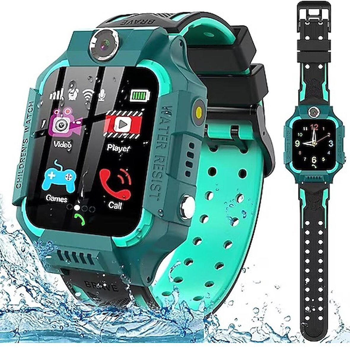GT571 Çocuk Ve Yetişkin Sim Kartlı Ortam Dinleme Özellikli Kameralı Gps Konum Arama Yapan- Smart Kids Watch