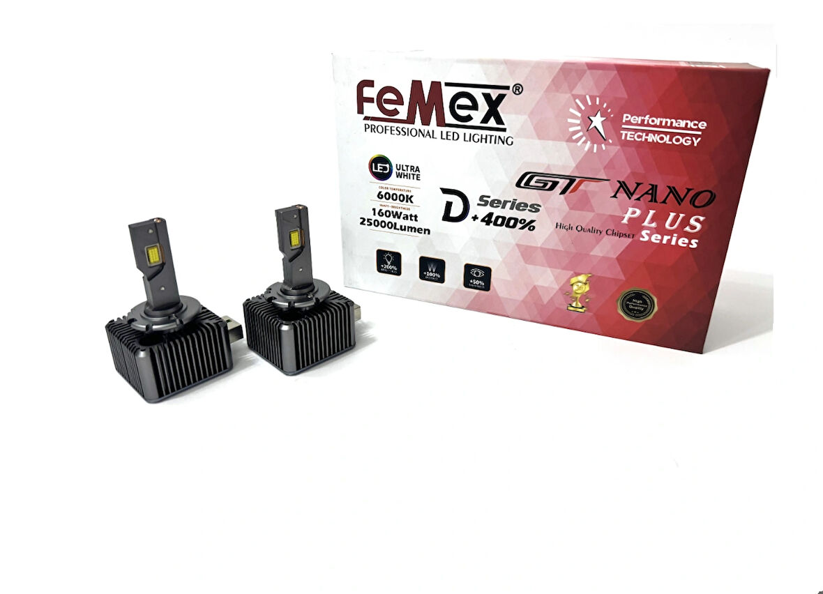 Femex Gt Nano Plus D1S Led Xenon 160W 25.000 Lumen