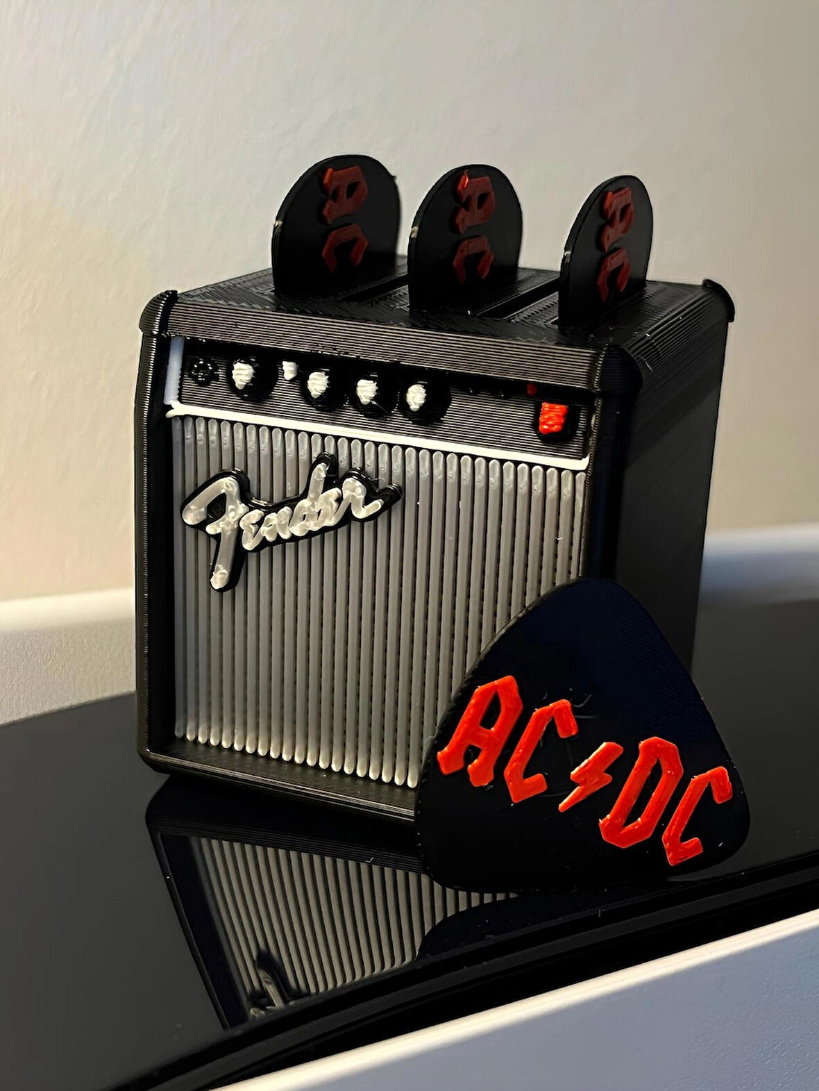 Fender Gitar Amfi Tasarım Pena Düzenleyici Kutusu Penalık Dekoratif Aksesuar