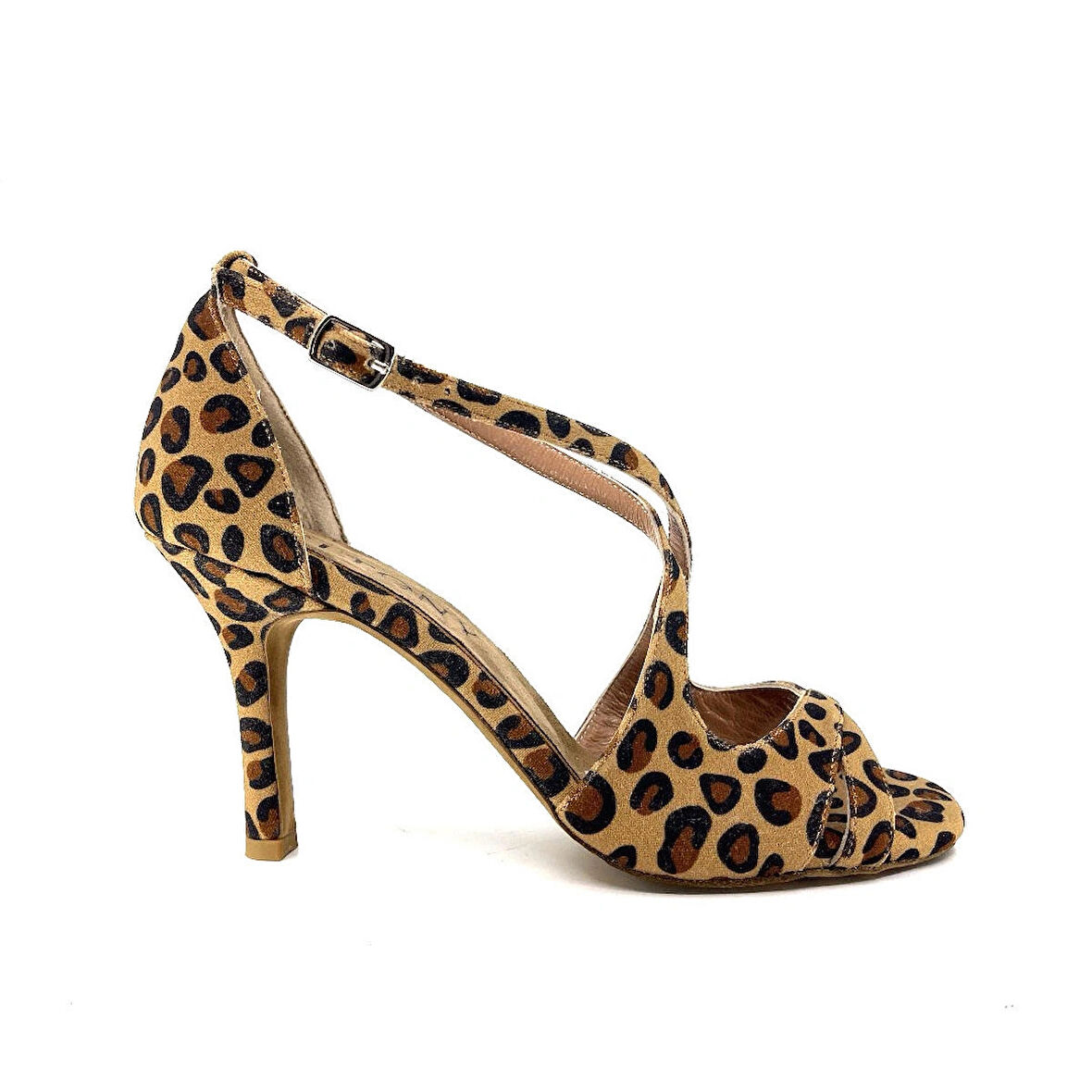 𝐋𝐄𝐎𝐕𝐀𝐍𝐀 | 𝐆𝐄𝐋𝐓𝐎𝐍𝐘® Leopar Desenli Süet El Yapımı Kadın Topuklu Ayakkabı • Tango • Düğün • Gece • Sahne