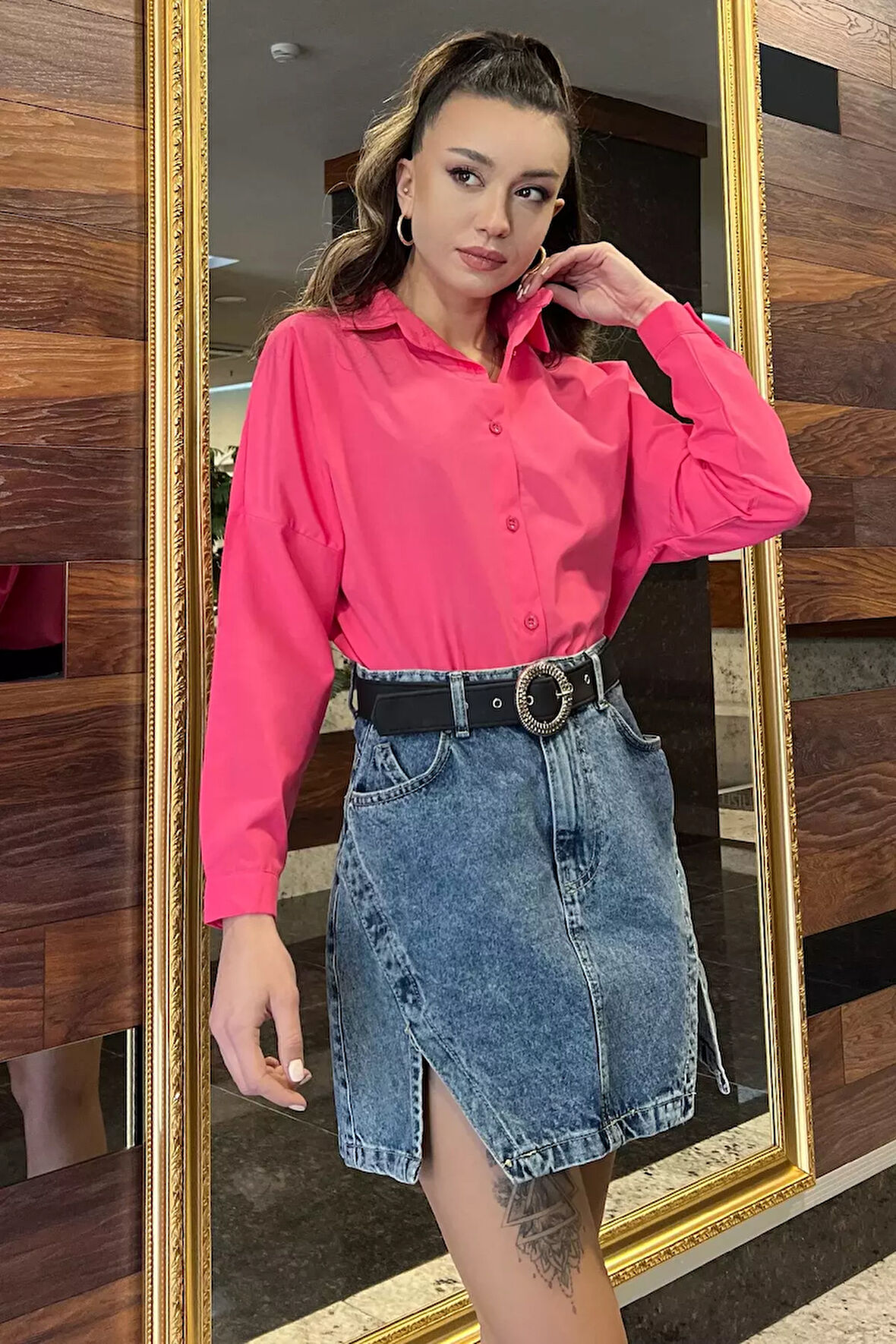 Kadın Salaş Basic Gömlek