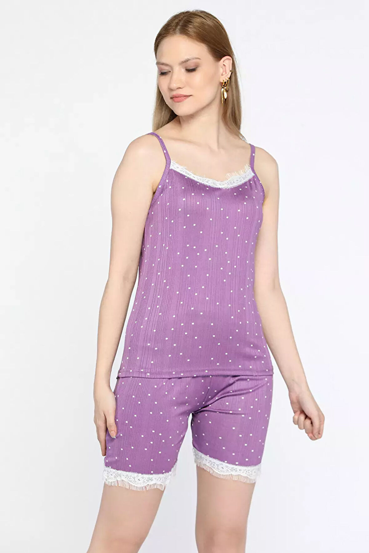 Baskılı Şortlu Kadın Pijama Takımı