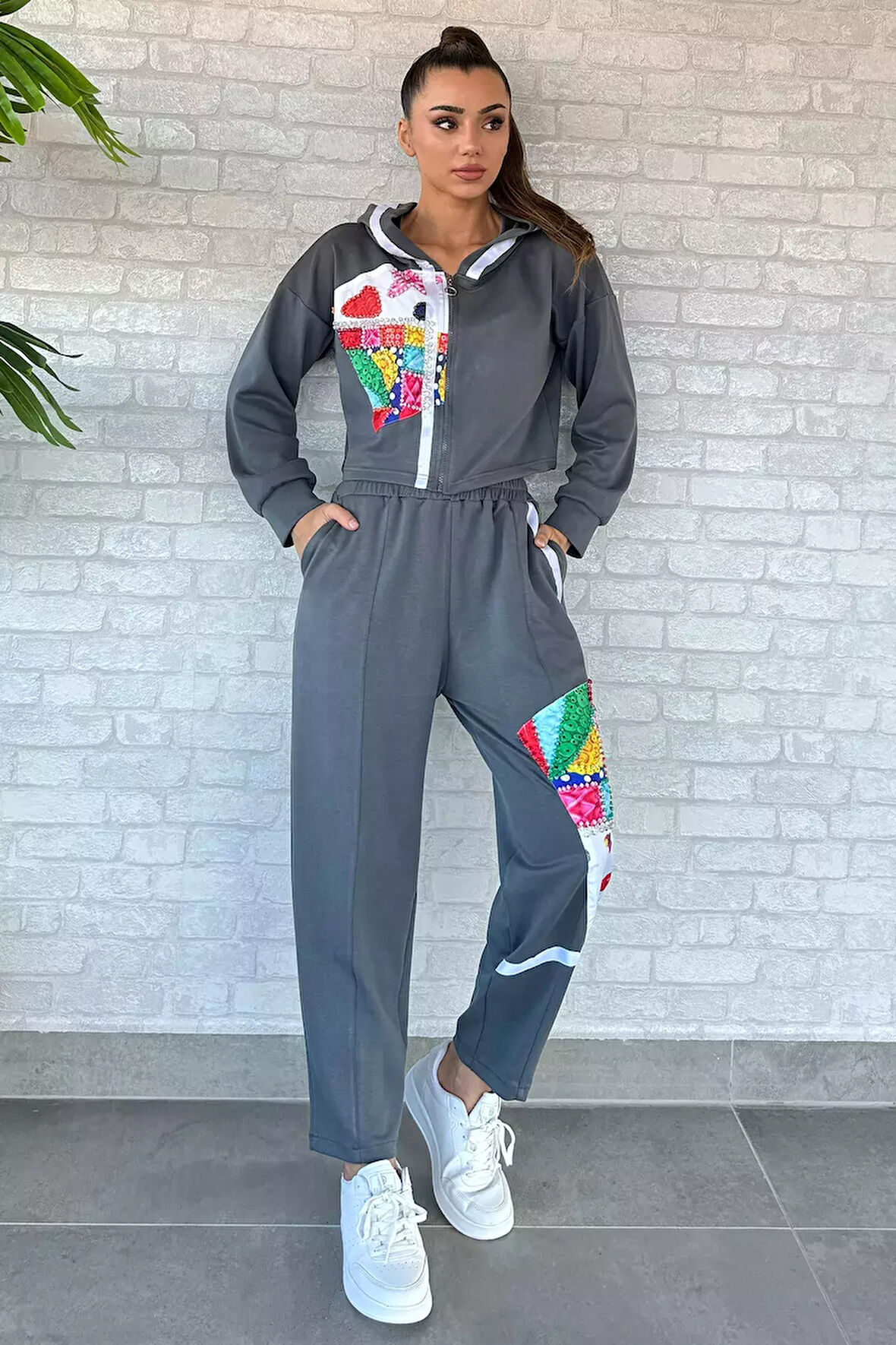 Dijital Baskılı Sweat Pantolon Eşofman Takımı