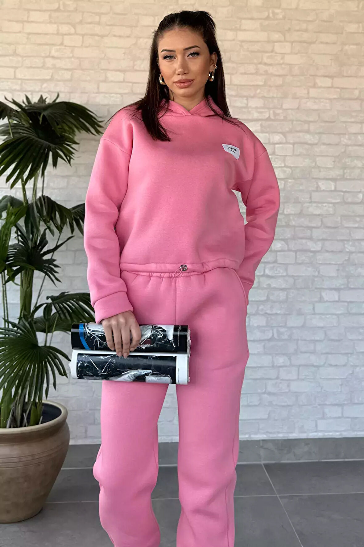 Kadın Üç İplik Şardonlu Eşofman Takımı