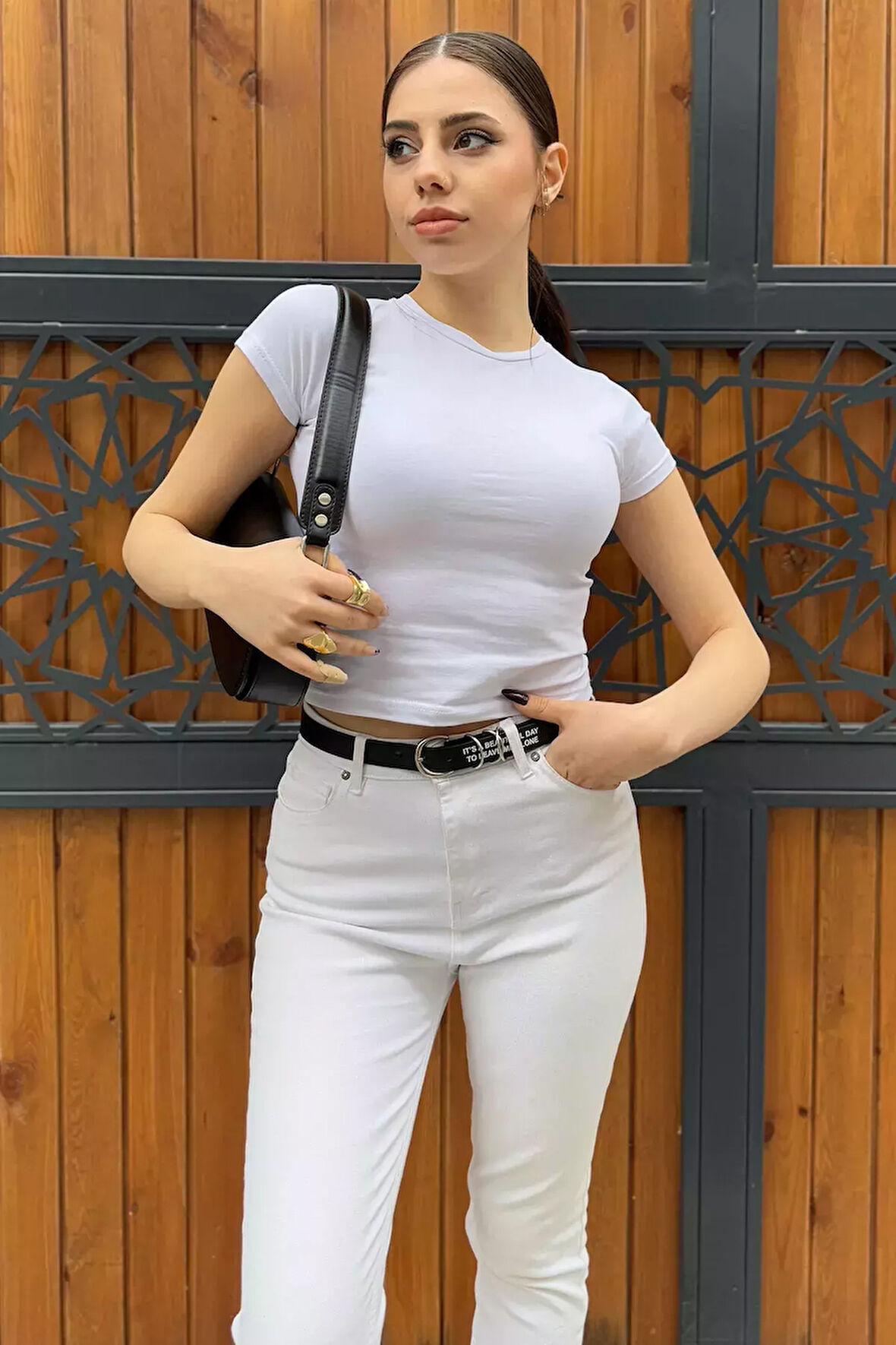 Kadın Bisiklet Yaka T-shirt