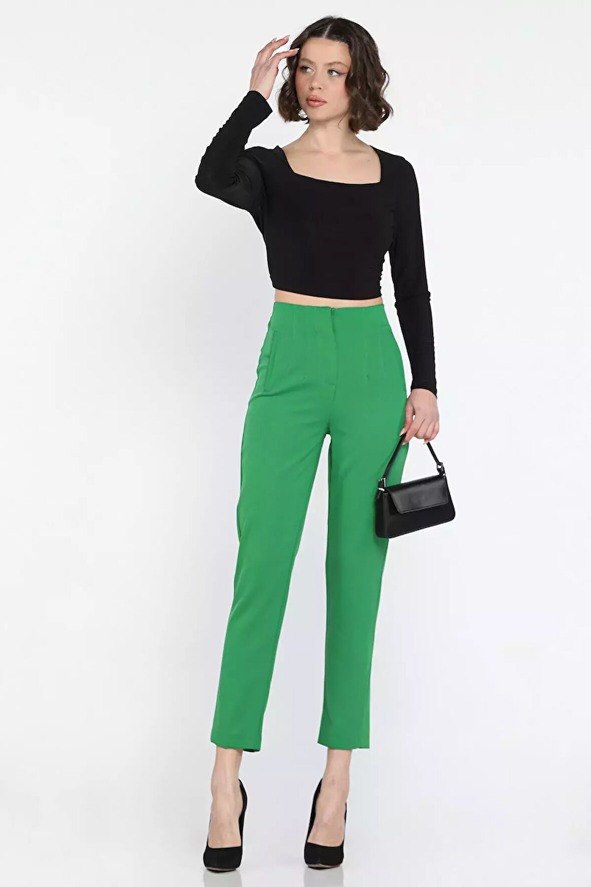 Kadın Boru Paça Pantolon