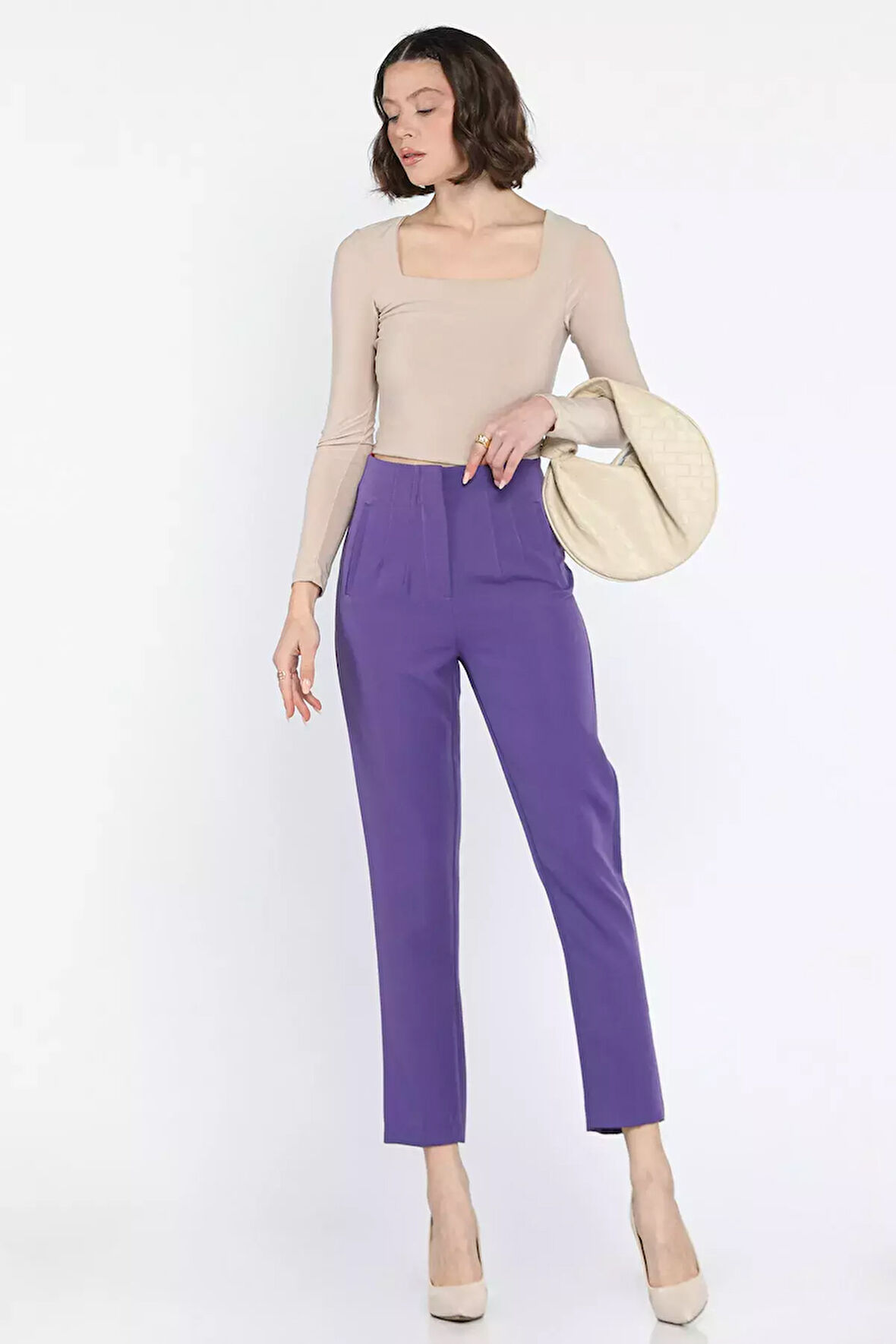 Kadın Boru Paça Pantolon