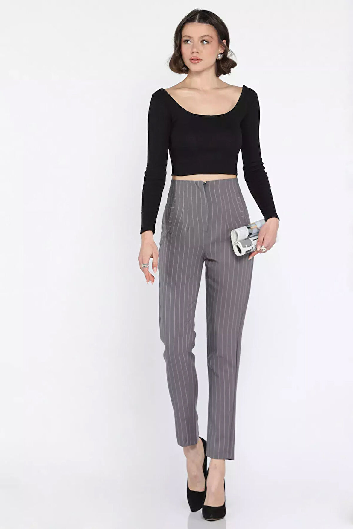 Boru Paça Kadın Pantolon