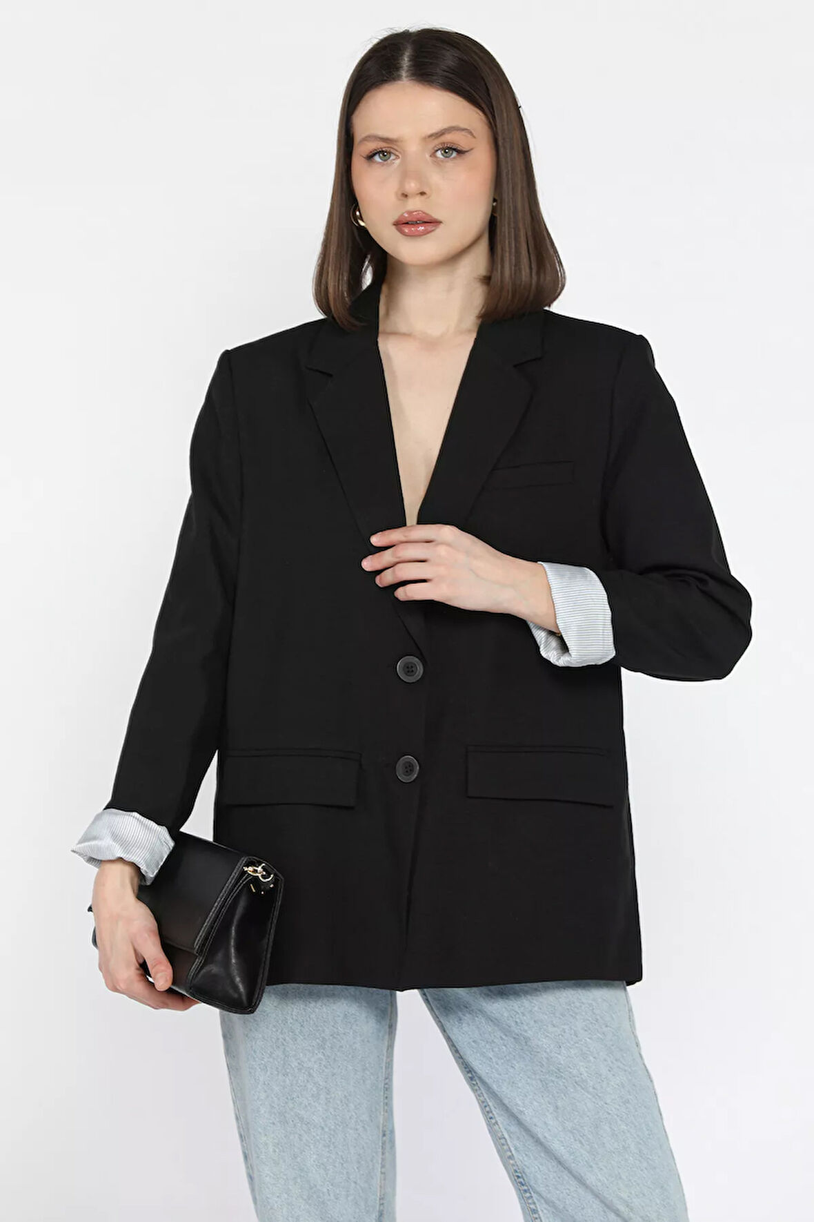 Kadın Astarlı Blazer Ceket