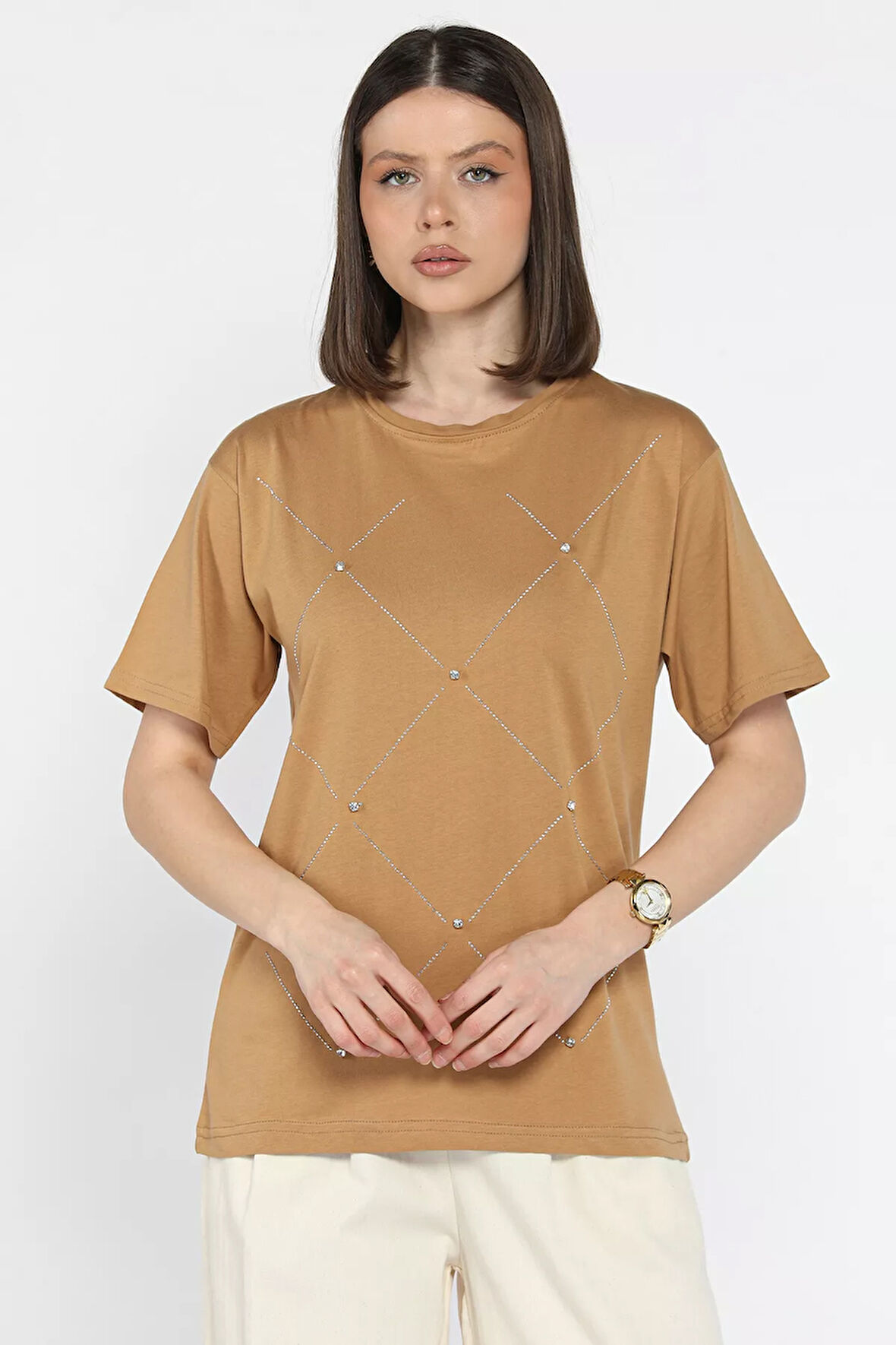 Taşlı Kadın Tişört