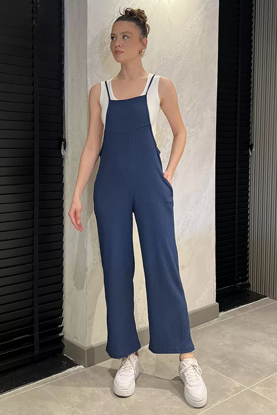 Kadın Ayarlanabilir Askılı Bürümcük Tulum