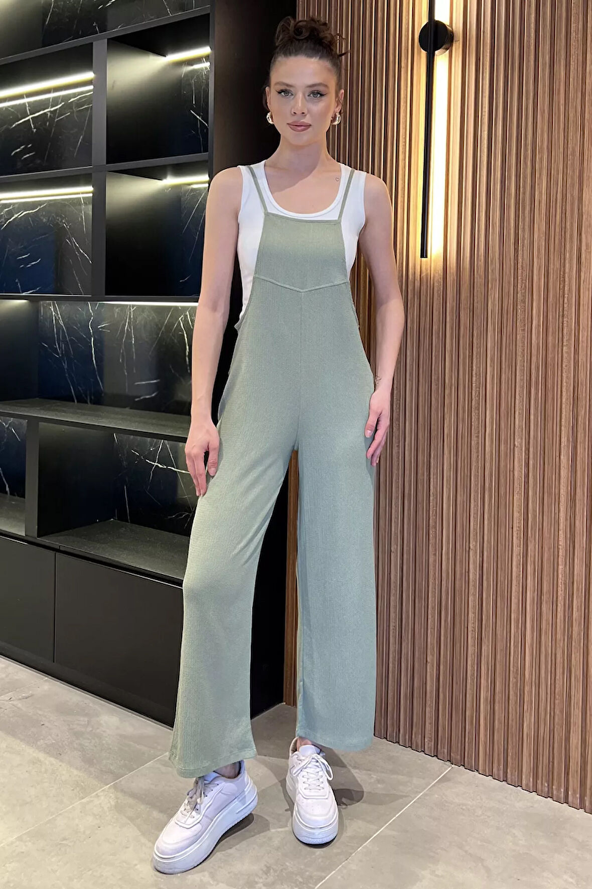 Kadın Ayarlanabilir Askılı Bürümcük Tulum