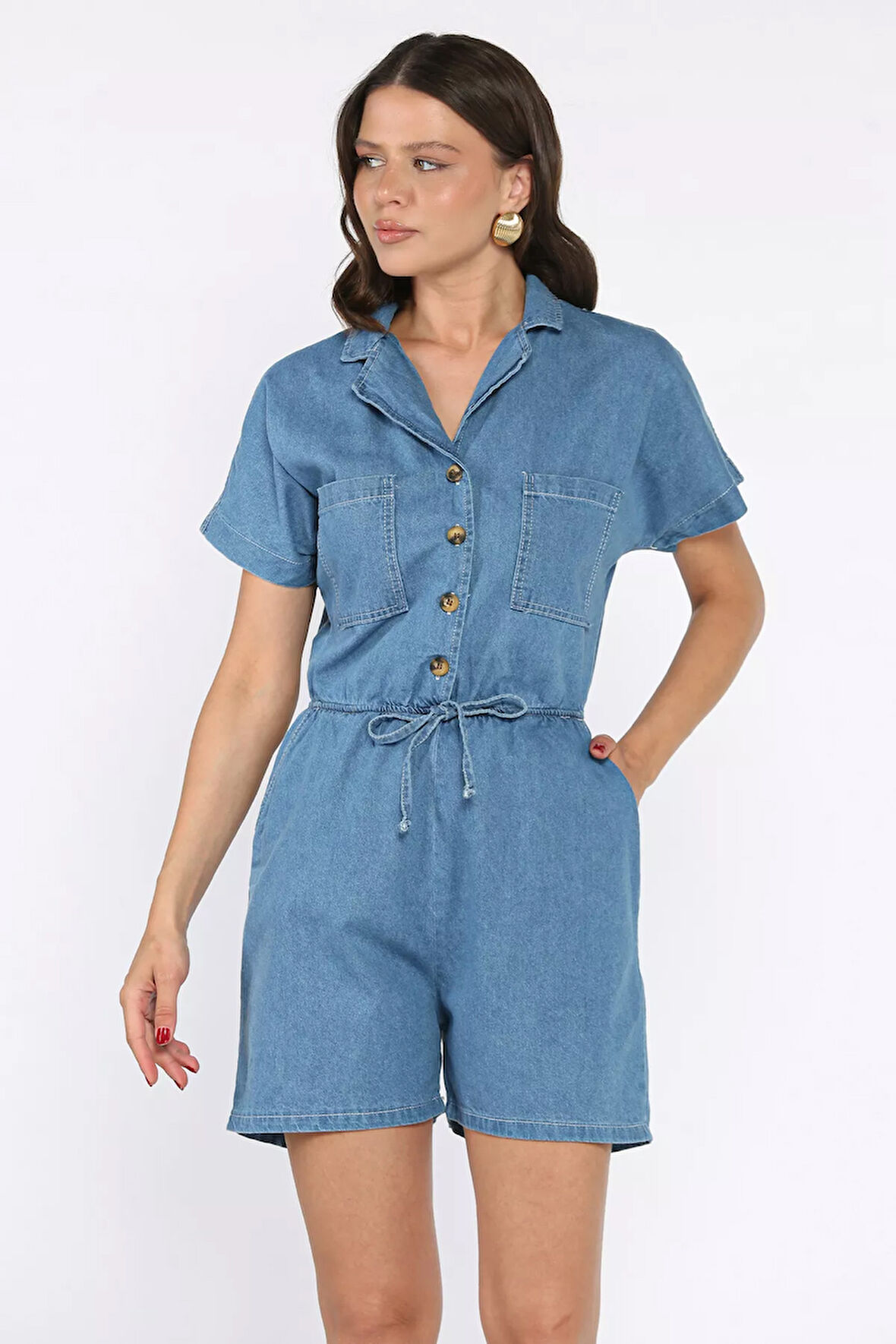 Bel Lastikli Cepli Jean Kot Tulum