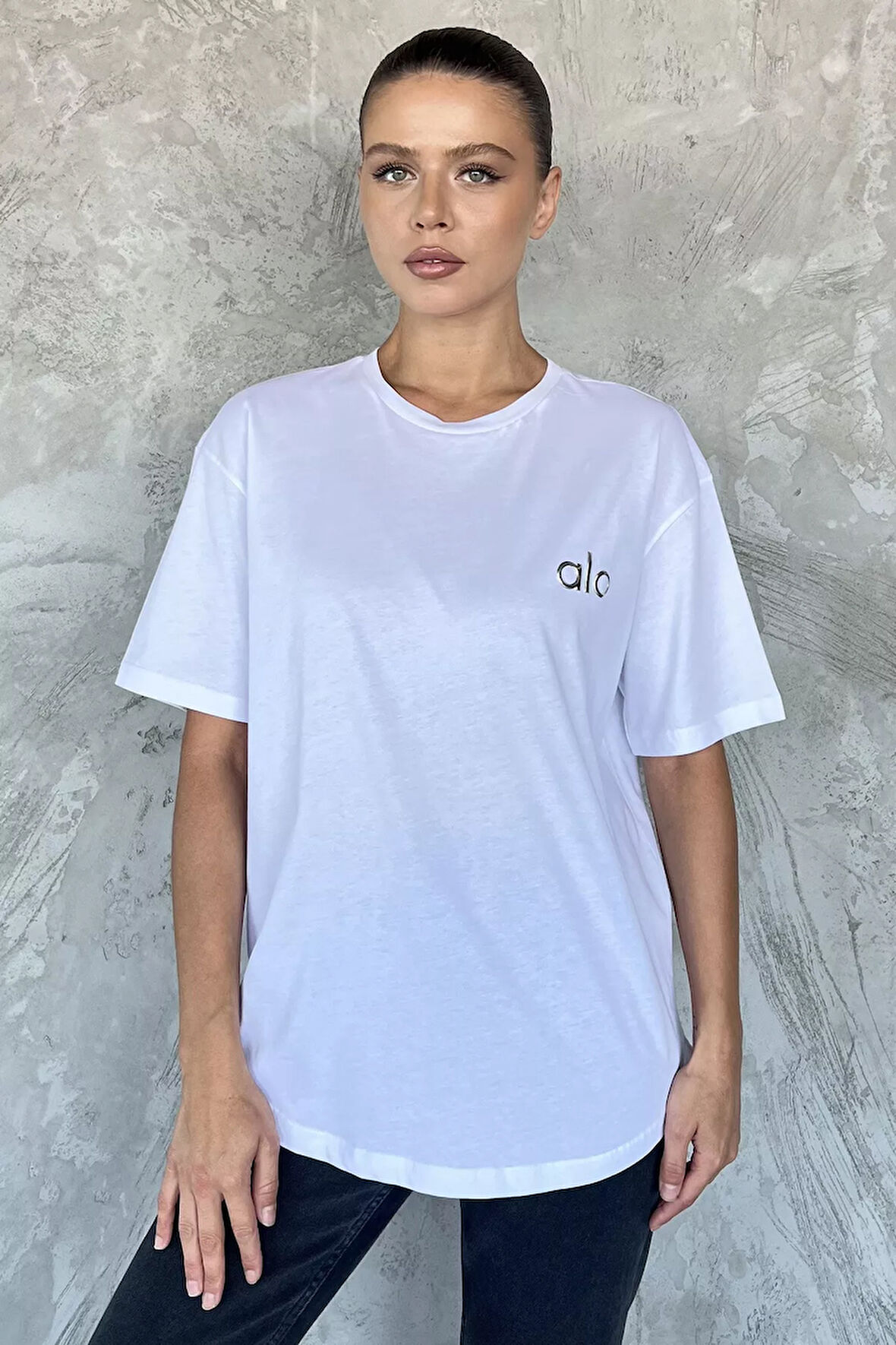 Baskılı Salaş Basic Tişört