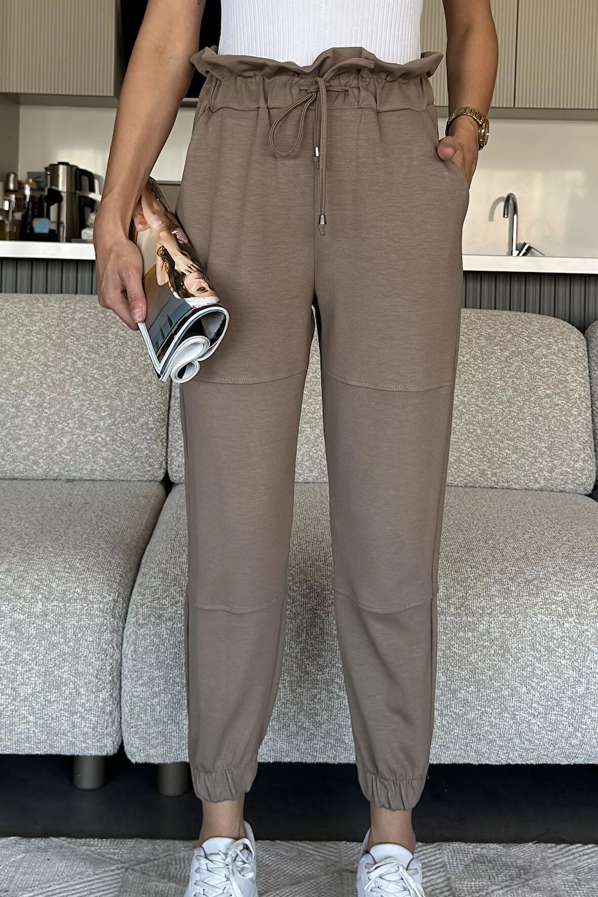 Bel Ve Paça Lastikli Jogger Eşofman Altı