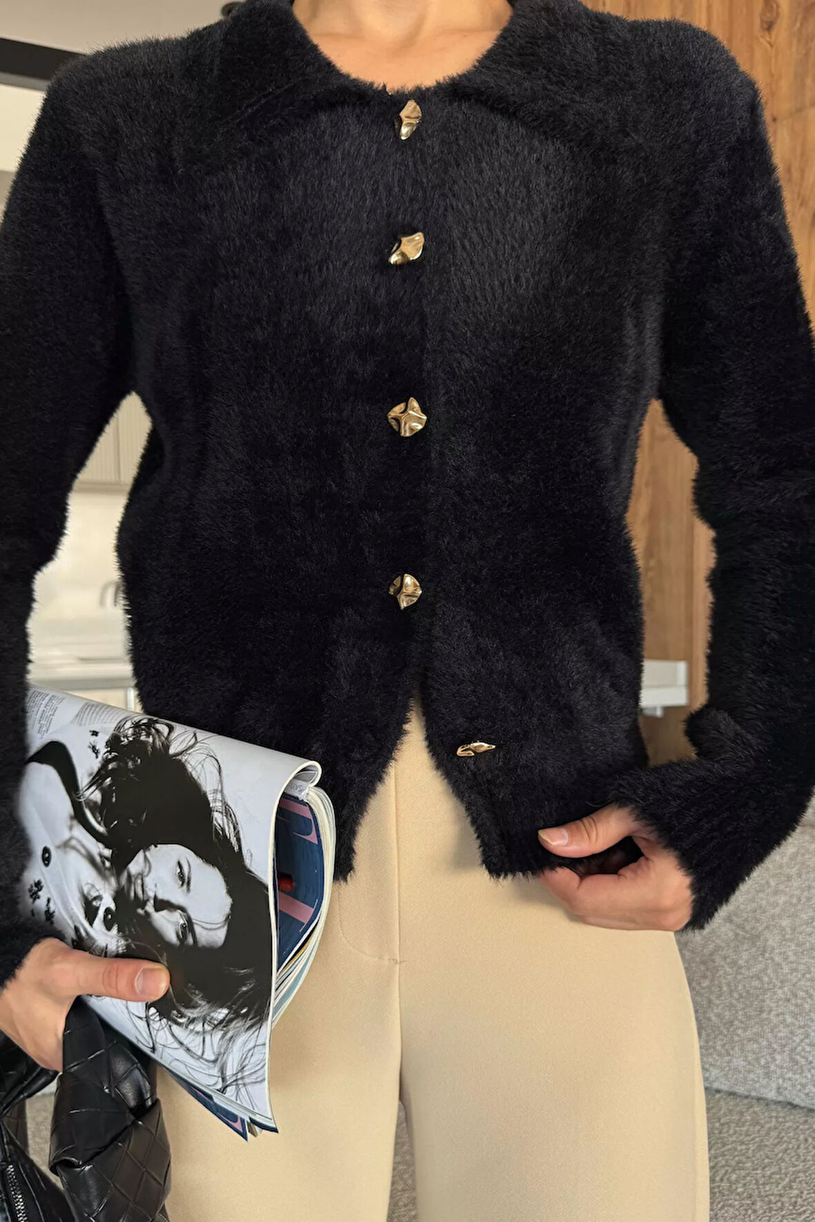 Kadın Yumoş İplik Triko Ceket (s-m-l Uyumludur)