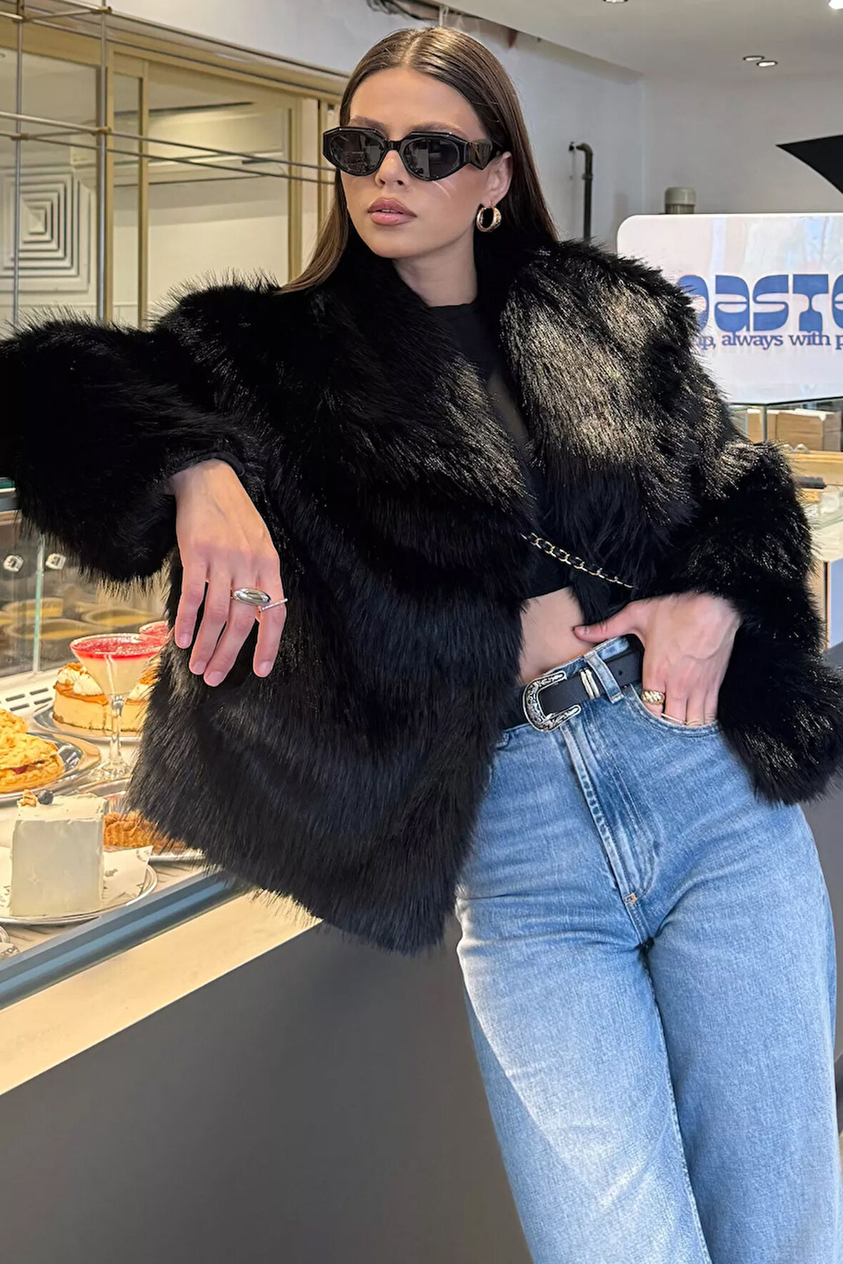 Kadın Astarlı Kürklü Kısa Mont