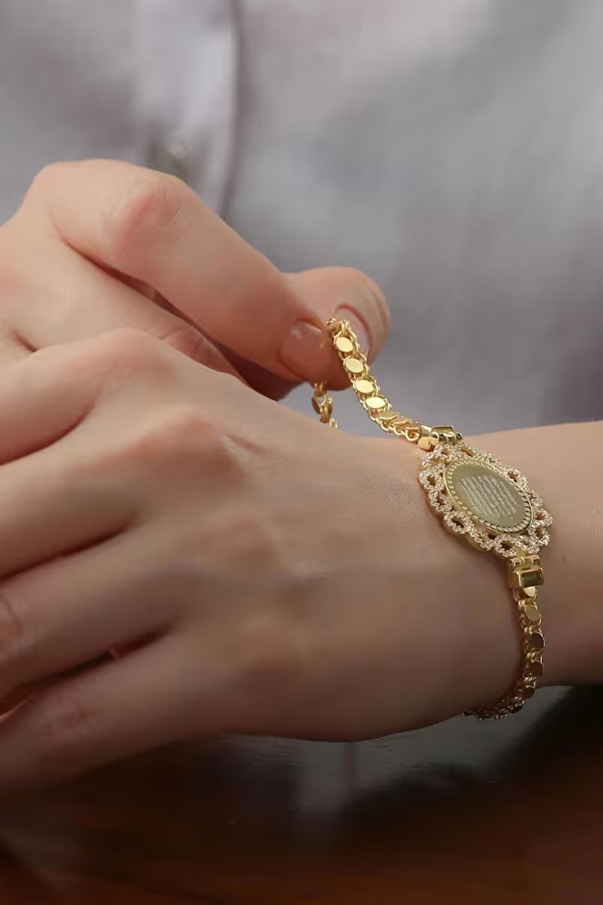 925 Ayar Gümüş Ayet-el Kür-si Yazılı Bileklik