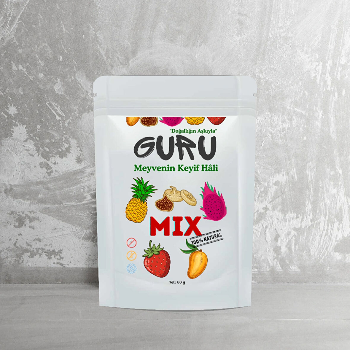 Guru Mix - Karışık Meyve Kurusu 60 Gr