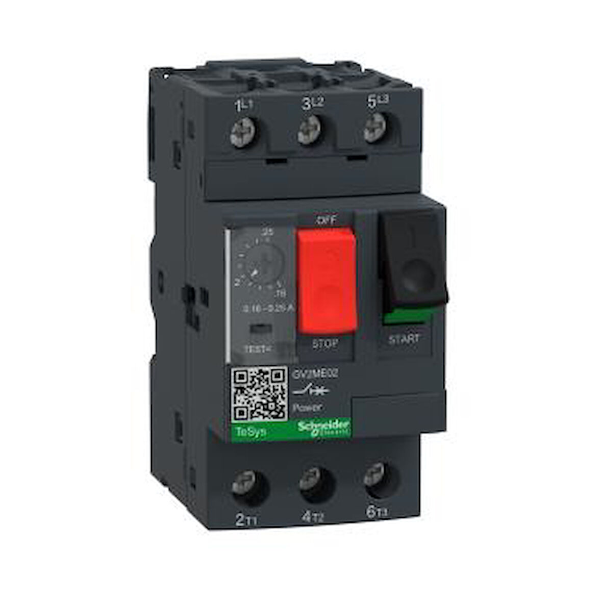 Schneider Electric GV2ME02, TeSys GV2-Devre kesici-termal manyetik-0,16...0,25 A-vida kelepçesi terminalleri
