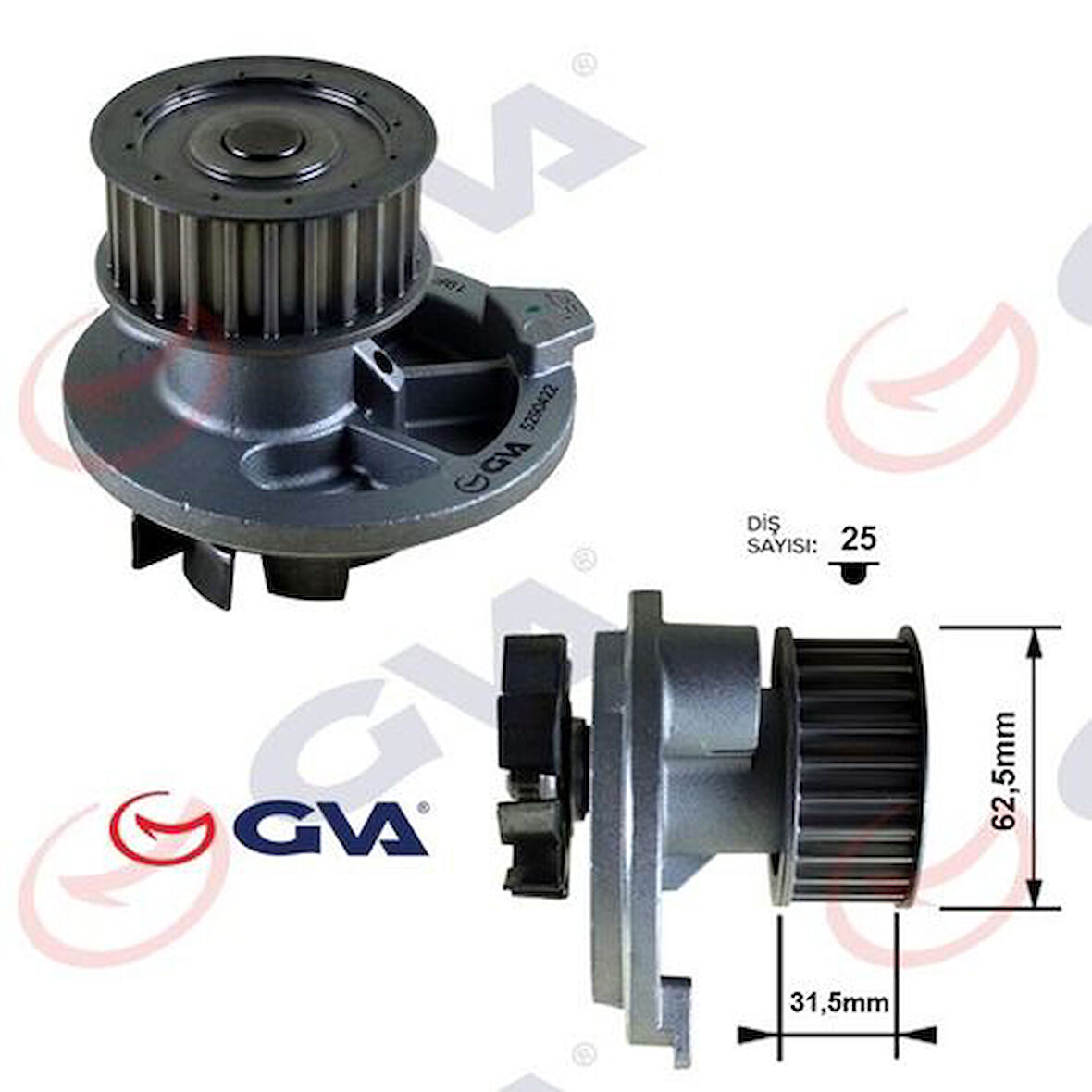 GVA 5290422 Devirdaim Vectra B-A-Astra G 02-05-Astra H 04-Omega B-Zafira-Captiva-Lacetti 2.0 X20XEV 1334139