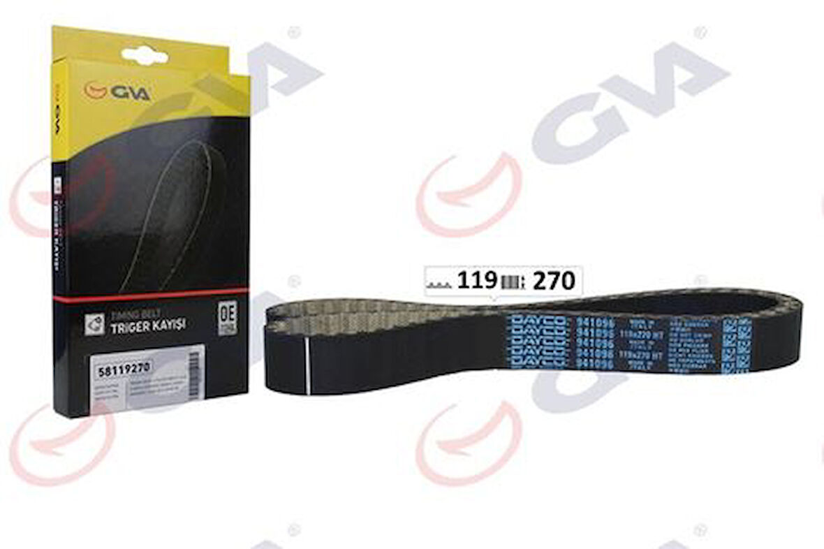 GVA 58119270 Triger Kayışı 119X270 Megane IV-Clio IV-Kangoo III-Dokker Logan II-Lodgy-Sandero 1.5 DCI 13 75 90 Hp 130286028R