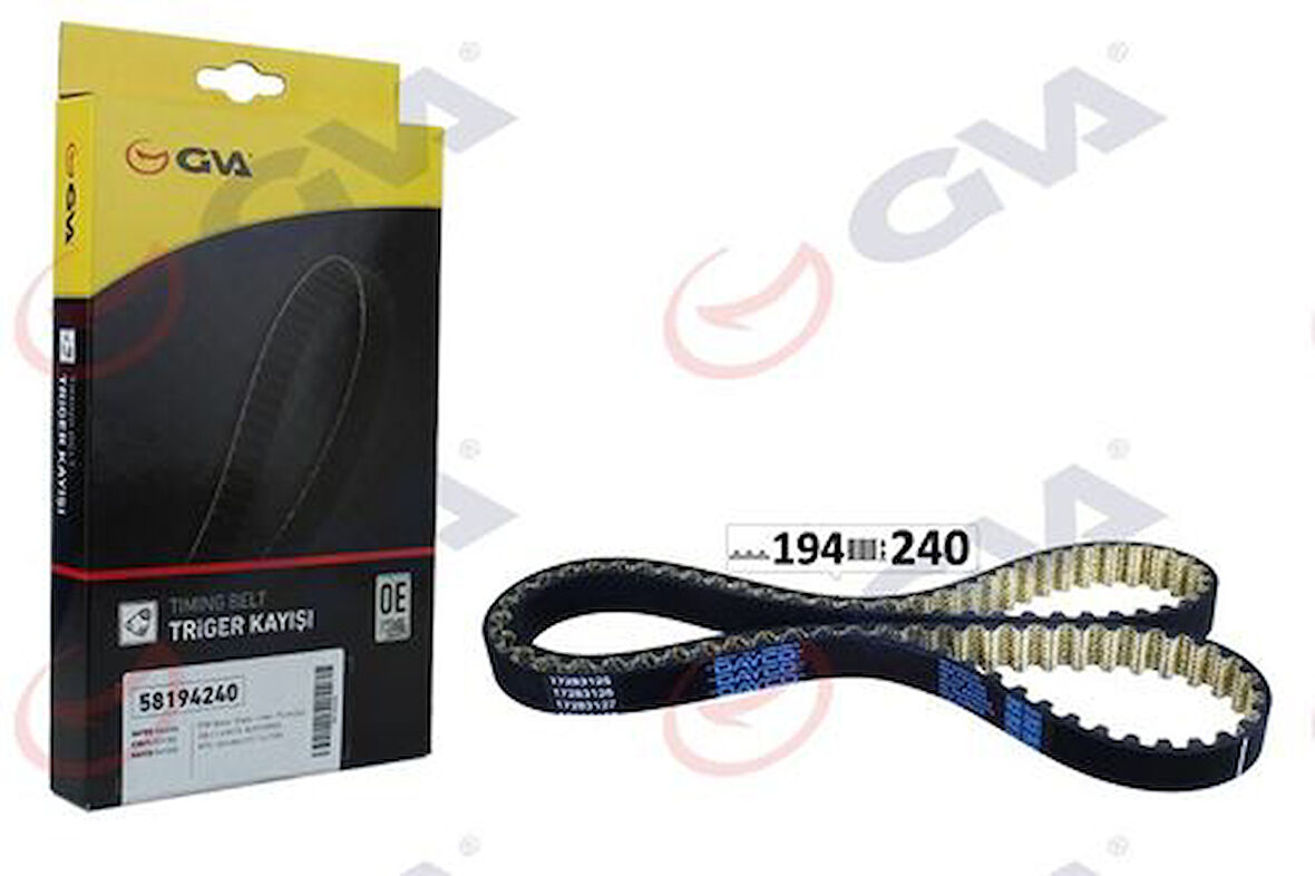 GVA 58194240 Triger Kayışı 194x240 Fiat Brava Linea 1.6D Multijet 08 Alfa Mito 1.6JTDM 08 55200072