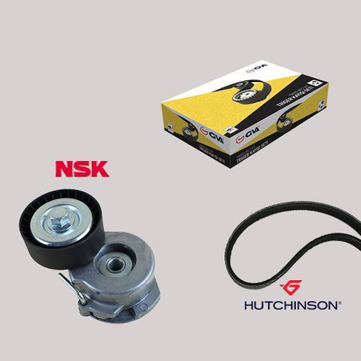 GVA 59A9012 Alternatör Gergi Kiti Kütüklü Astra H 1.3 CDTI 05 Klimalı K036PK1310 1611424180