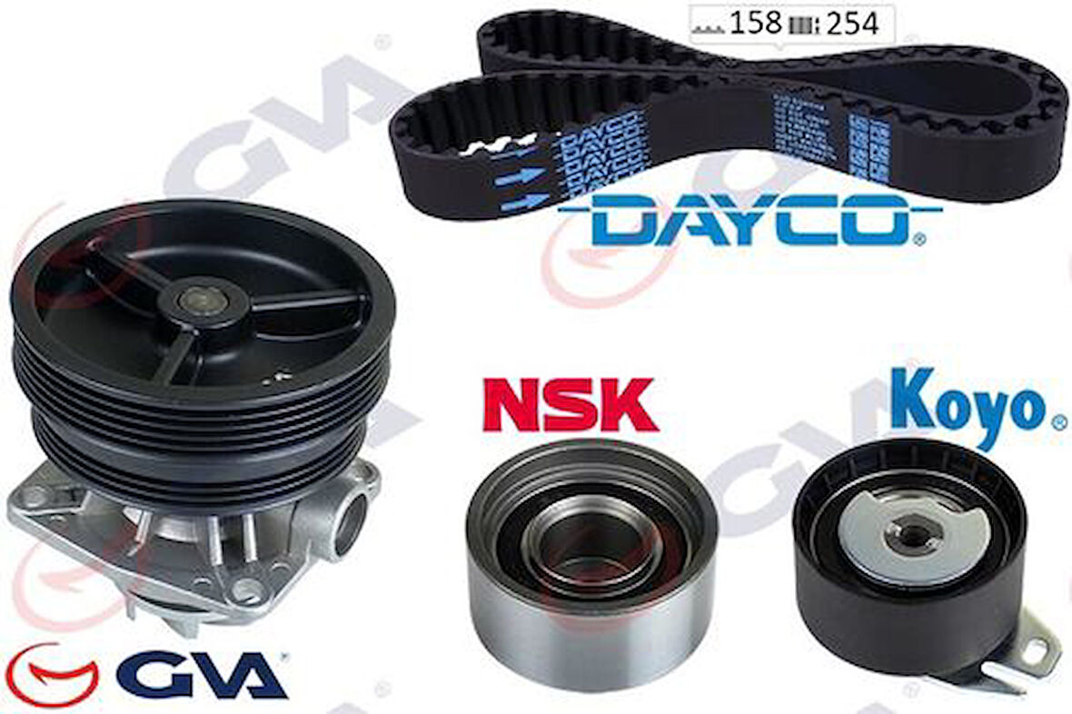 GVA 59WPK2140D Devirdaimlı Eksantrik Gergi Kiti 158X254 Brava 95-01- Doblo 01-Palio-Albea 96-Marea 97-02 1.6 71736715