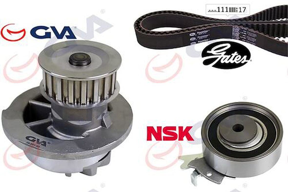 GVA 59WPK9004 Devirdaimlı Eksantrik Gergi Kiti 111X170 111 Diş Astra F-Corsa B 1.2-1.4-1.6 8V Gd111H9.5P170 1606369