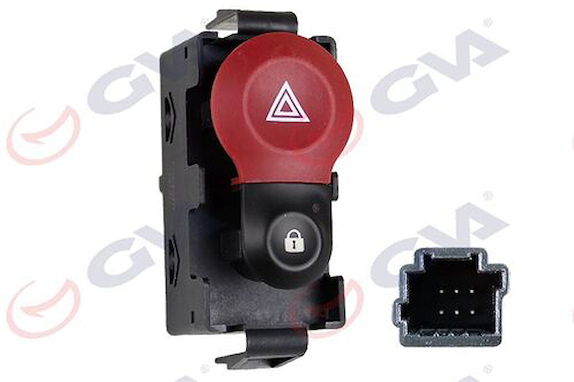 GVA 8016005 Dörtlü Flaşör Anahtarı Merkezi Kilit Kangoo II 252105246R