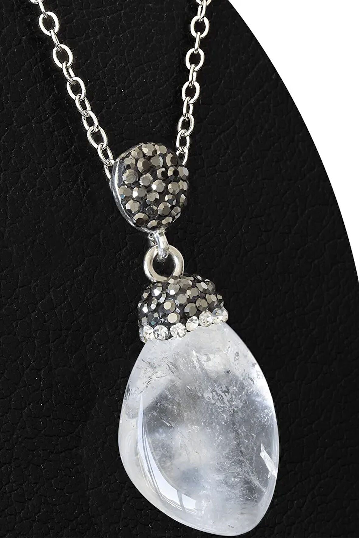 Sertifikalı 1.Kalite Zirkon Taşlı Ham Kristal Kuvars Taşı Kolye (Brezilya)