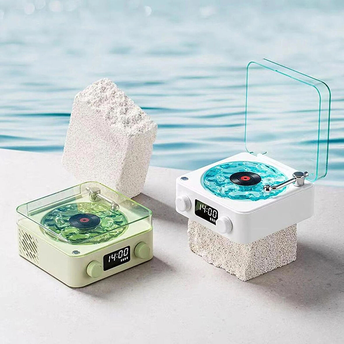 Ozmik Nostaljik Plak Çalar Rgb Bluetooth 3d Ses Dalgası Retro Müzik Plak Çalar