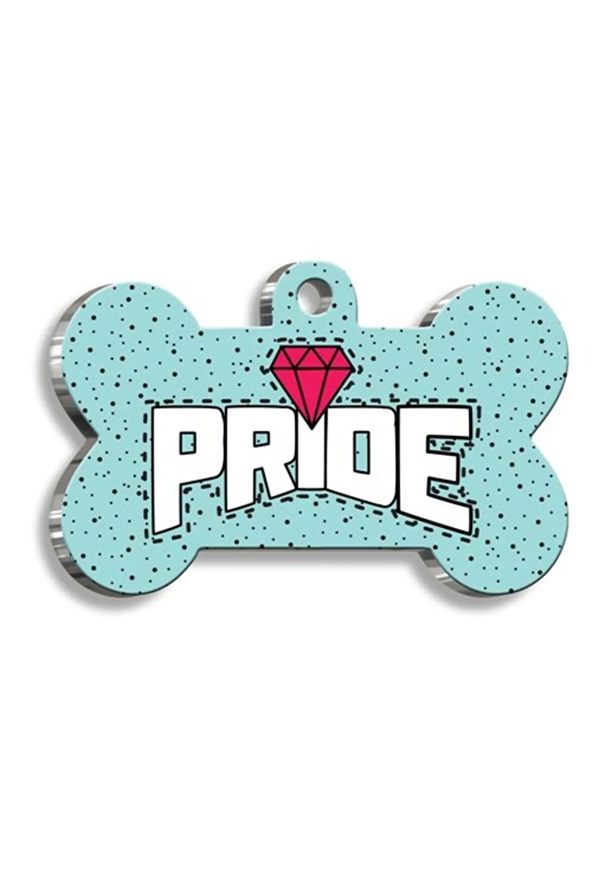 Mavi Pride Kemik Şekilli Kedi Köpek Künyesi Medium 2,6 x 3,8 cm
