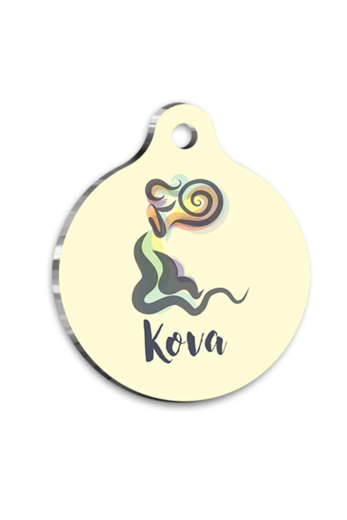 Kova Burcu Kedi köpek Künyesi Small 2 x 3,5 cm