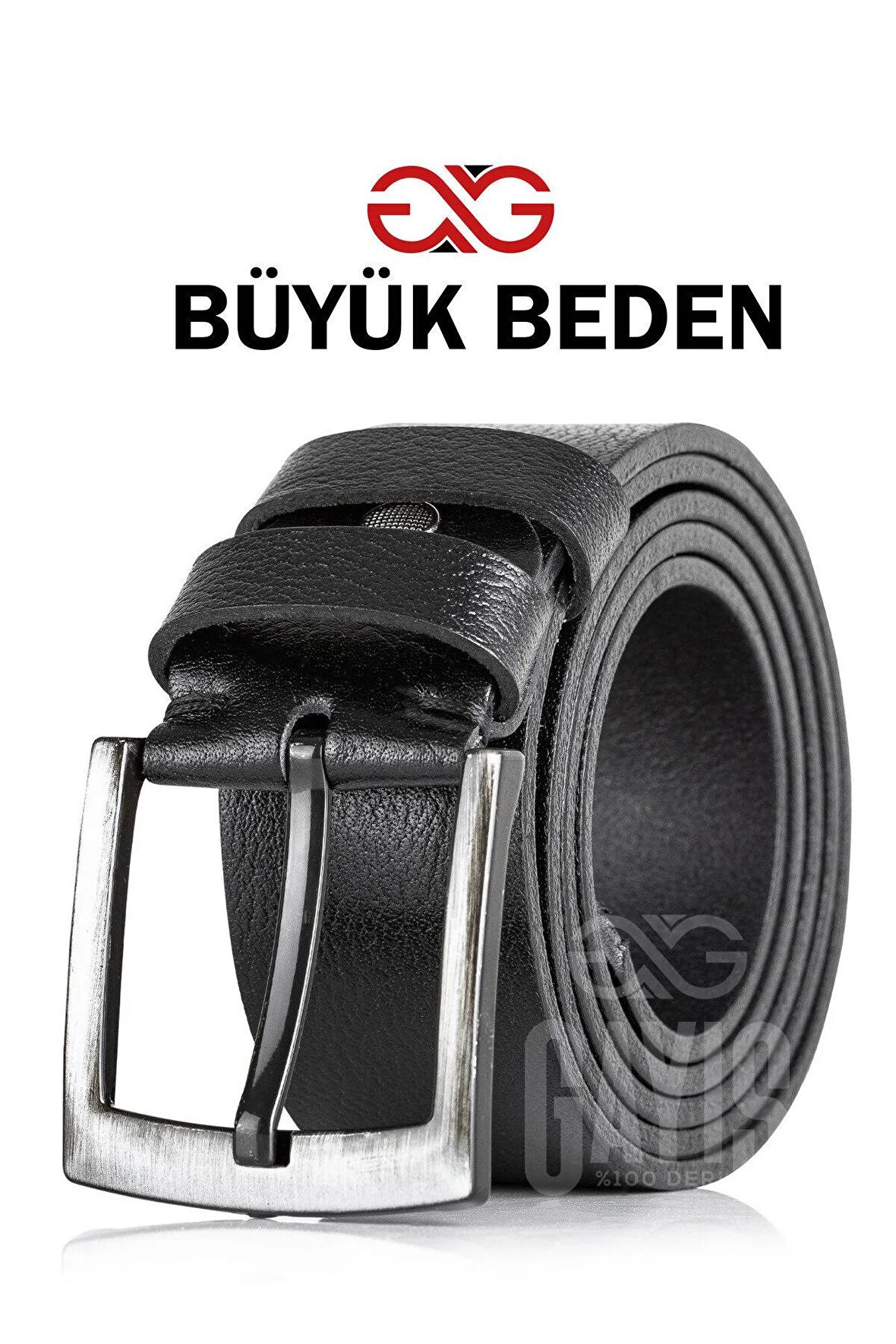 Battal Boy Kemer - %1oo Hakiki Manda Derisi | Büyük Beden Erkek Kot Pantolon Kemeri | Özel Kutulu