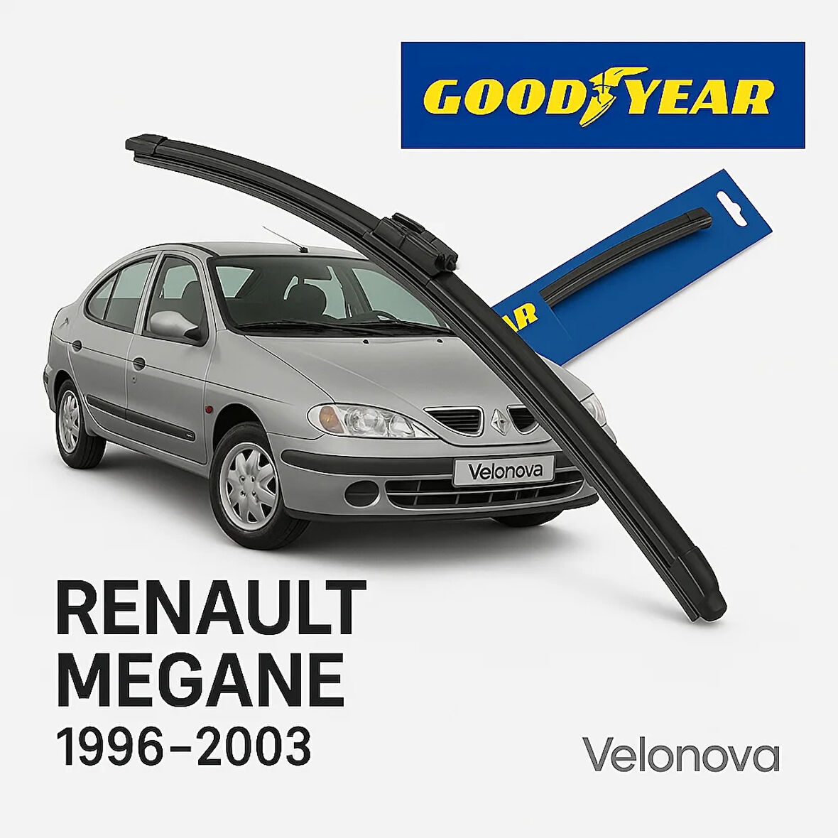 GOOD YEAR 2’li Set Muz Tipi Silecek Takımı Renault Megane 1996-2003 Ön Cam Sileceği 550mm-500mm