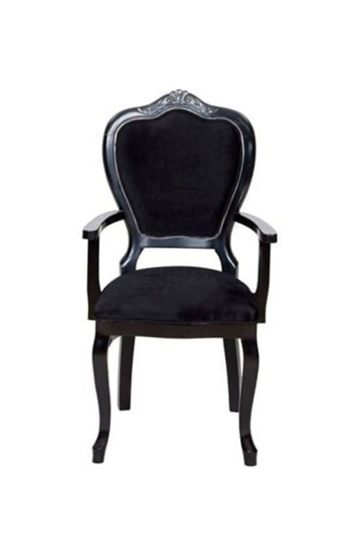 Versailes Kolçaklı Oymalı Klasik Ahşap Sandalye