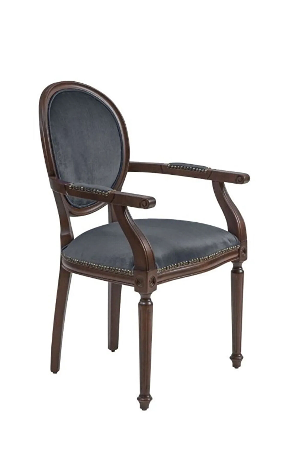 Madalyon Kolçaklı Ahşap Klasik Sandalye