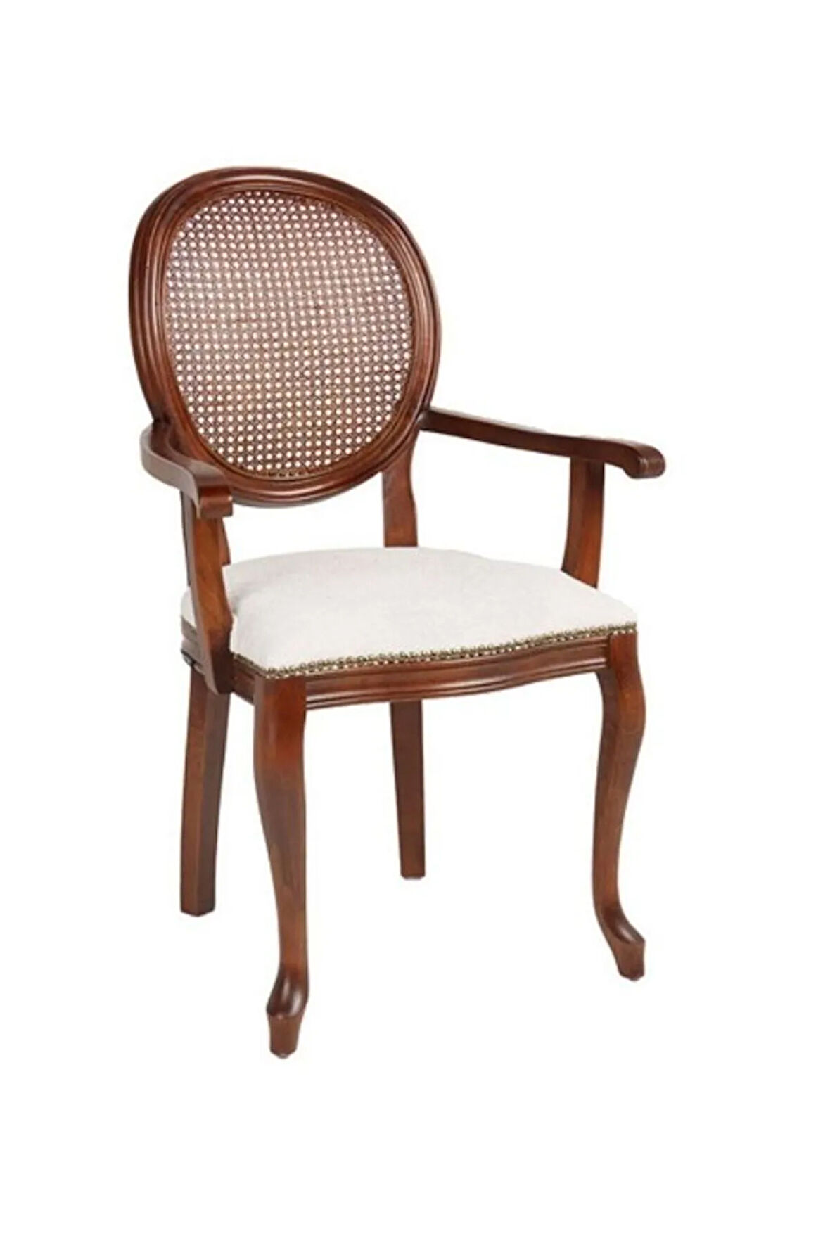 Madalyon Hazeranlı Kolçaklı Sandalye