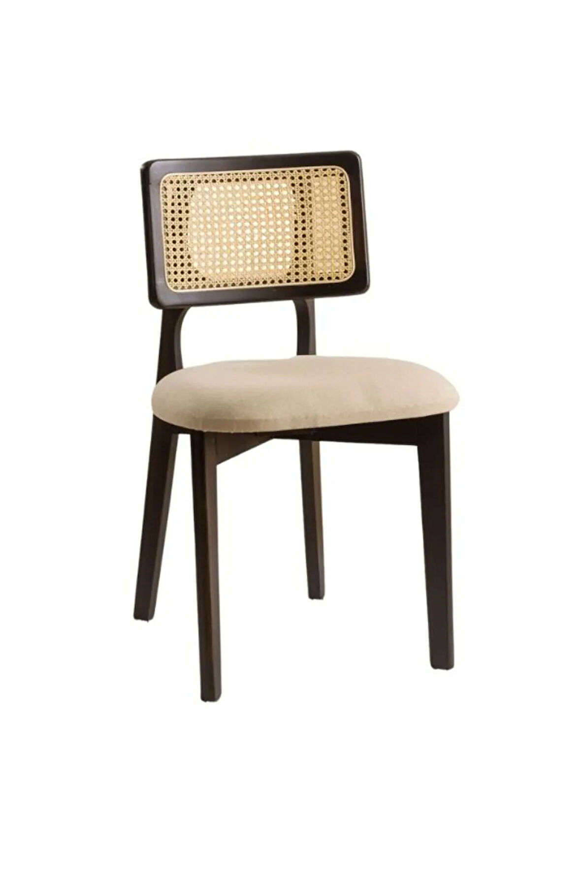 Zeus Bambu Hasırlı Ahşap Bohem Sandalye