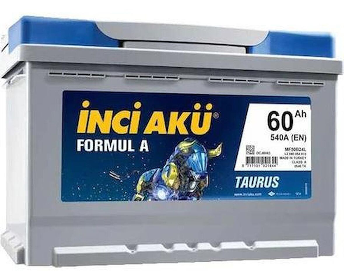 İNCİ 60 AH. FORMULA TAURUS AKÜ