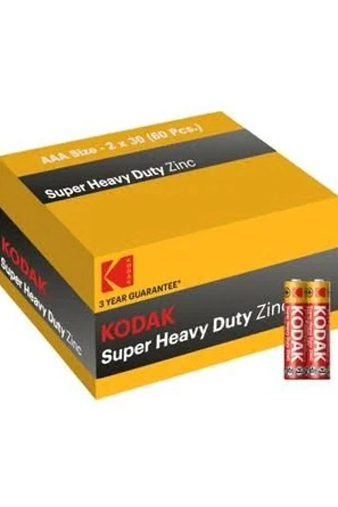 Kodak KAAHZ-S4 Super Heavy Duty Çinko Karbon AAA İnce Kalem Pil / Pakette 60 Adet