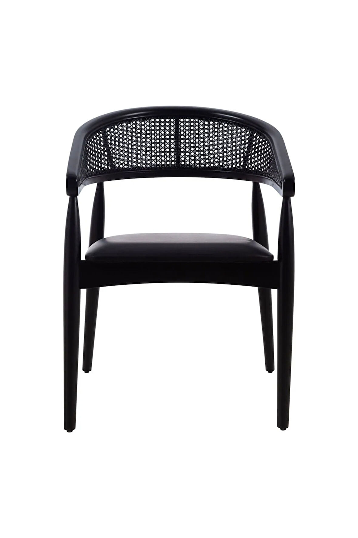 Gazel Hasırlı Siyah Teddy Kumaş Hazeran Model Siyah Ahşap Bohem Sandalye (1 ADET)