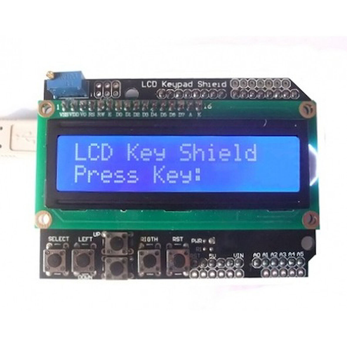 Lcd1602 (Tuş Takımlı Ve Mavi Arka Işıklı) Lcd Shield