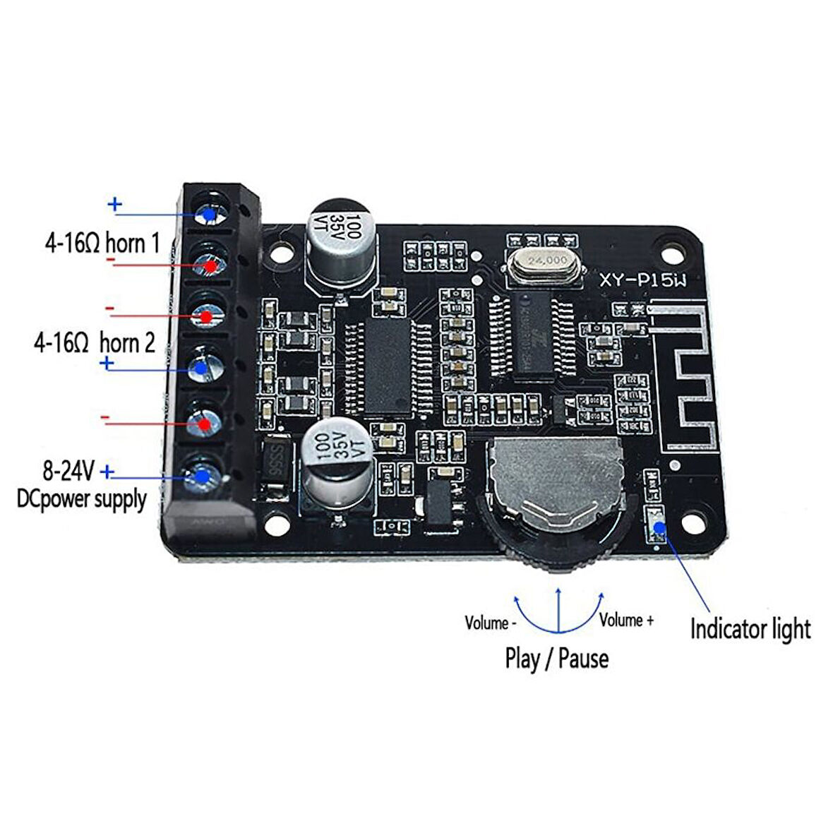 Xy-P 15W Bluetooth Amplifikatör Modülü