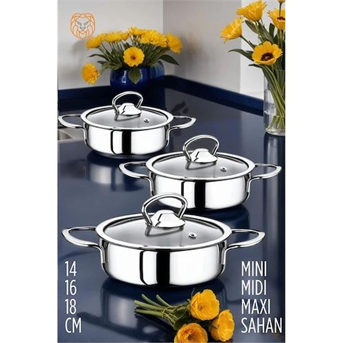 Sahan Tencere Mini Midi Maxi 3 lü SET.Gzpde